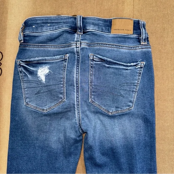 American Eagle NWT! Next Level Stretch Blue Wash Hi-Rise Jegging Jeans Size 00 - Picture 12 of 15